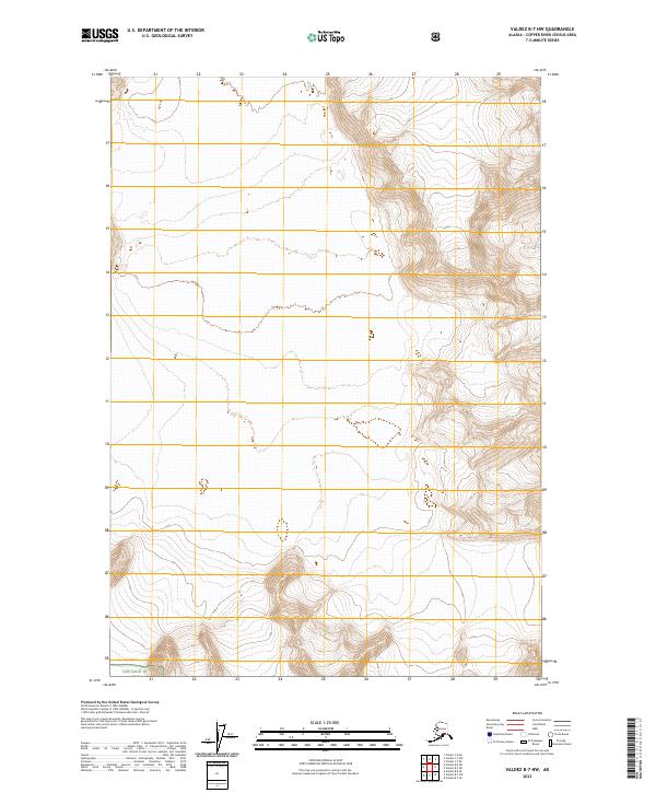 USGS Topographic Map – Valdez B-7 NW
