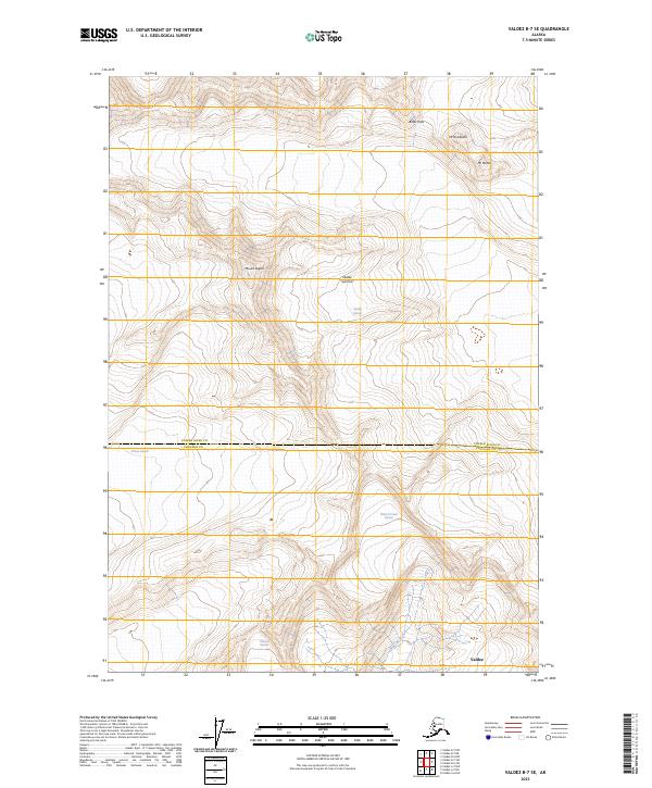 USGS Topographic Map – Valdez B-7 SE