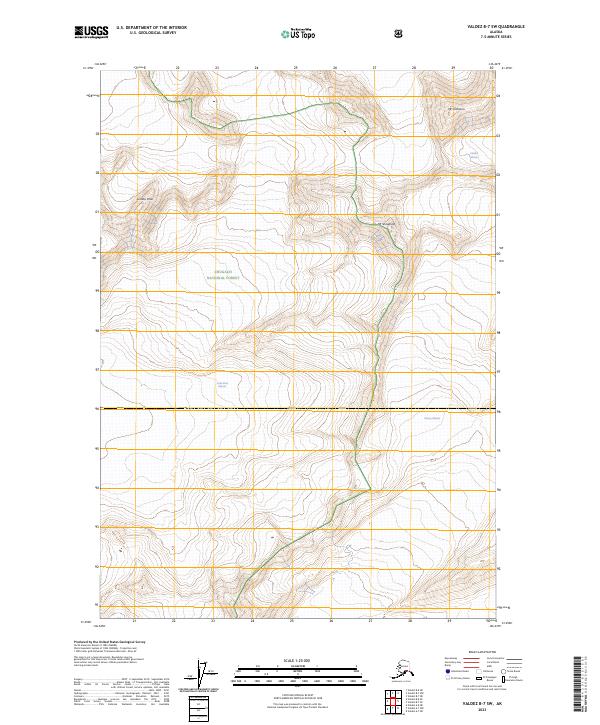 USGS Topographic Map – Valdez B-7 SW