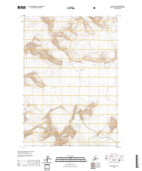 USGS Topographic Map – Valdez B-8 NE