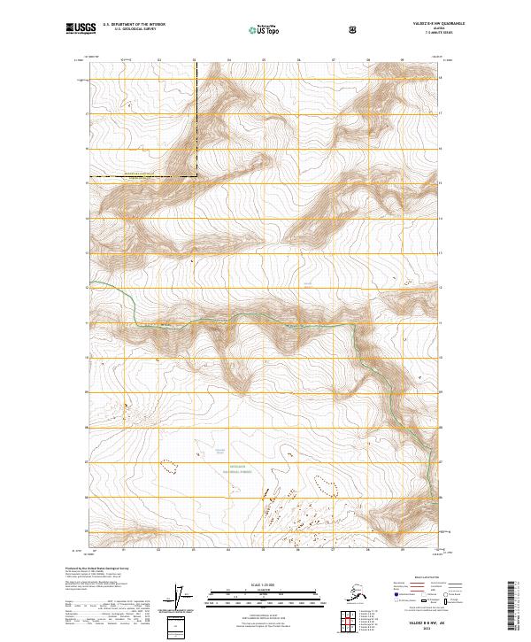 USGS Topographic Map – Valdez B-8 NW