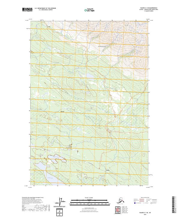 USGS Topographic Map – Valdez C-1 SE