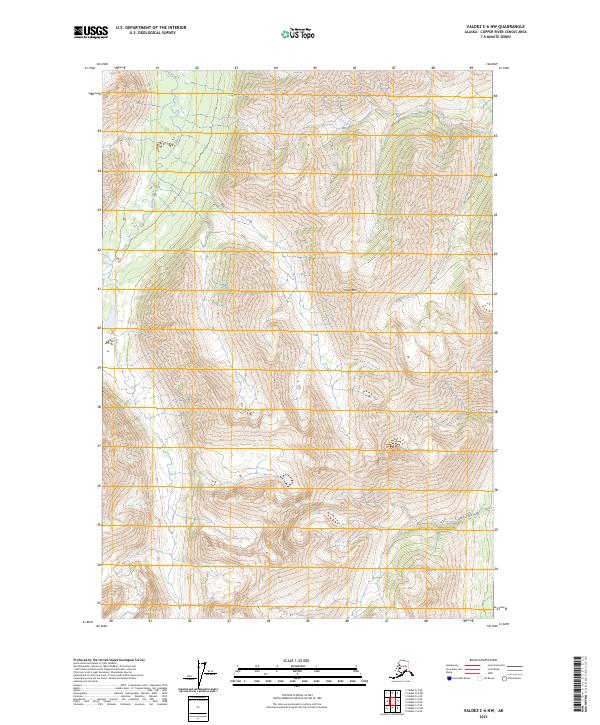 USGS Topographic Map – Valdez C-6 NW