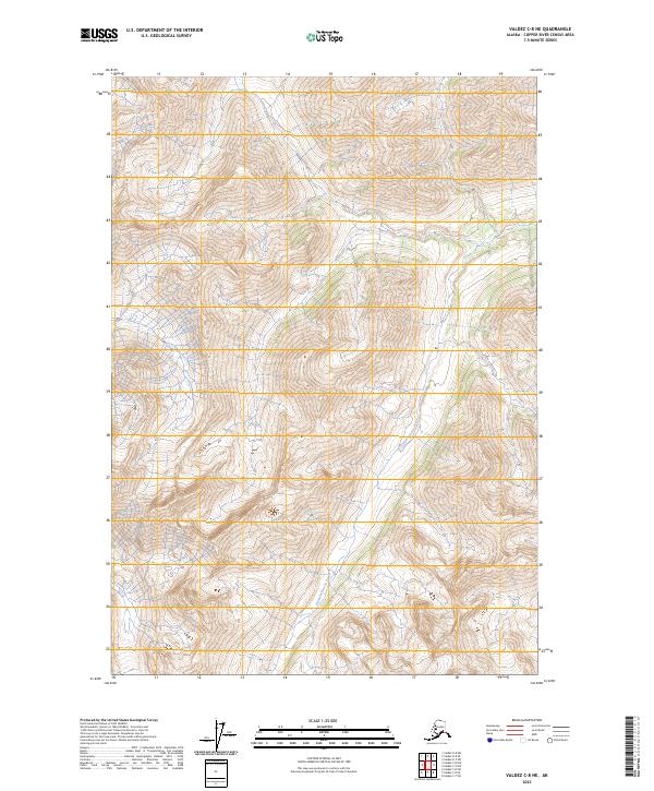 2023 Map of Valdez C-8 NE, 2023 Print