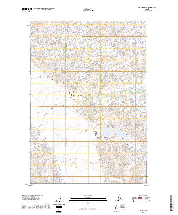 2023 Map of Valdez C-8 NW, 2023 Print