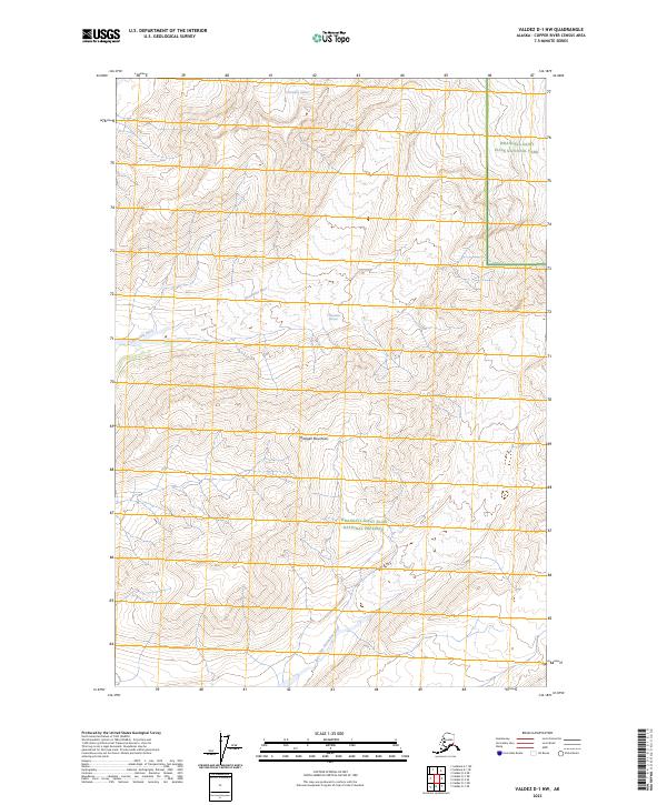 2023 Map of Valdez D-1 NW, 2023 Print