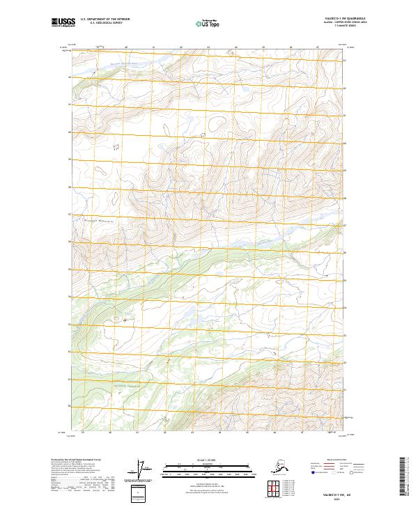2023 Map of Valdez D-1 SW, 2023 Print