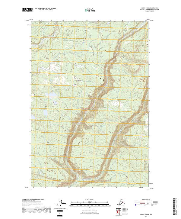 USGS Topographic Map – Valdez D-2 SW