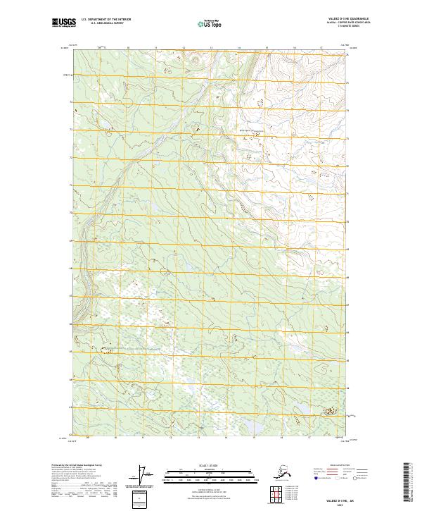 2023 Map of Valdez D-3 NE, 2023 Print
