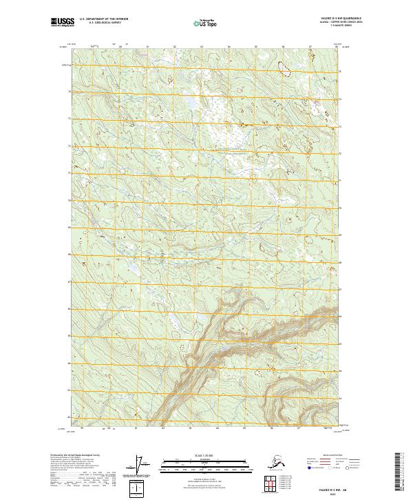2023 Map of Valdez D-3 NW, 2023 Print
