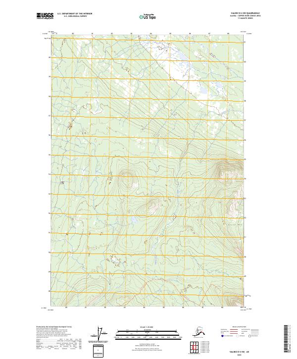 2023 Map of Valdez D-4 SW, 2023 Print
