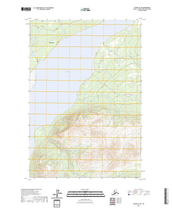 USGS Topographic Map – Valdez D-7 NE