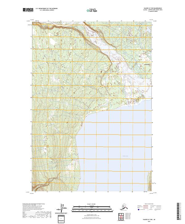 2023 Map of Valdez D-7 NW, 2023 Print