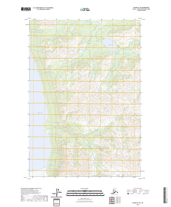 USGS Topographic Map – Valdez D-7 SE