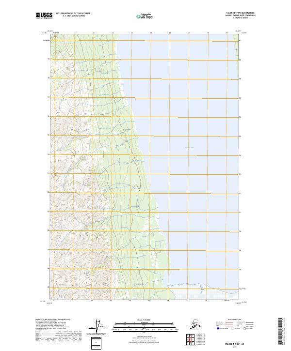 USGS Topographic Map – Valdez D-7 SW