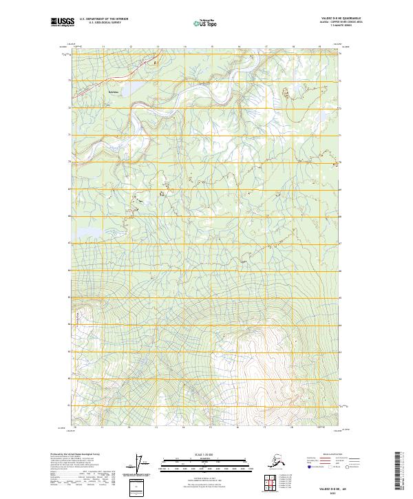 USGS Topographic Map – Valdez D-8 NE