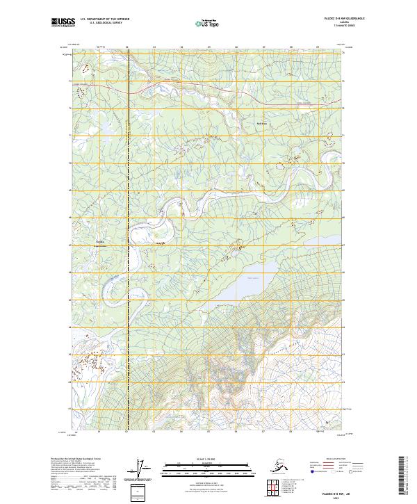USGS Topographic Map – Valdez D-8 NW