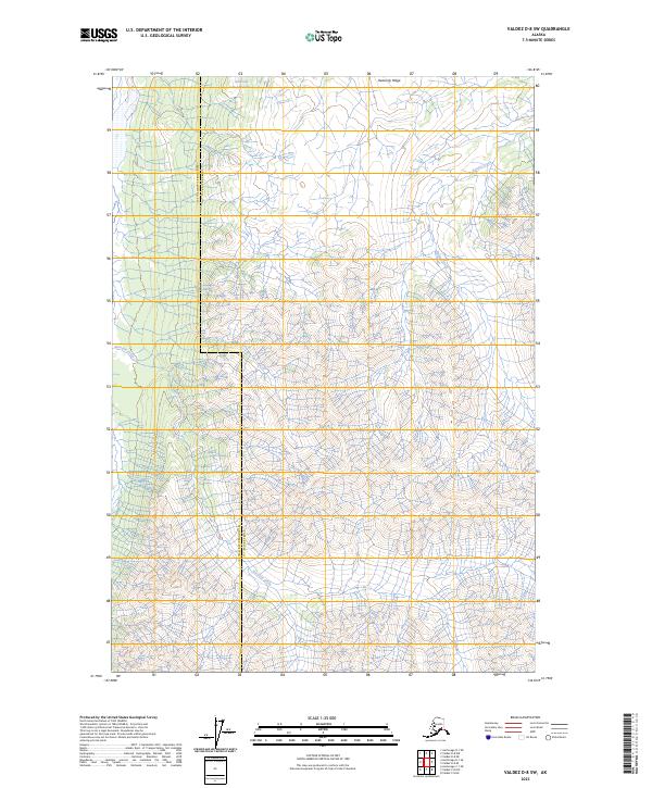 2023 Map of Valdez D-8 SW, 2023 Print