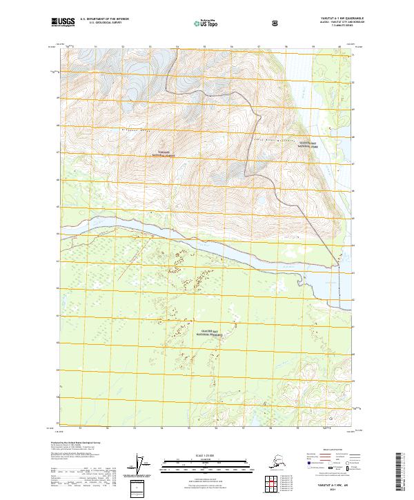 2021 Map of Yakutat A-1 NW, 2021 Print