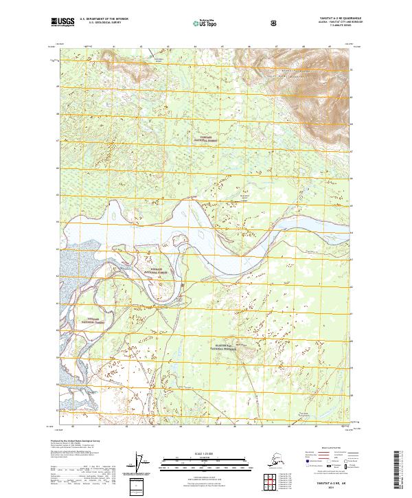USGS Topographic Map – Yakutat A-2 NE