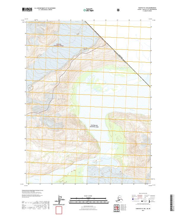 2021 Map of Yakutat B-1 NE, 2021 Print
