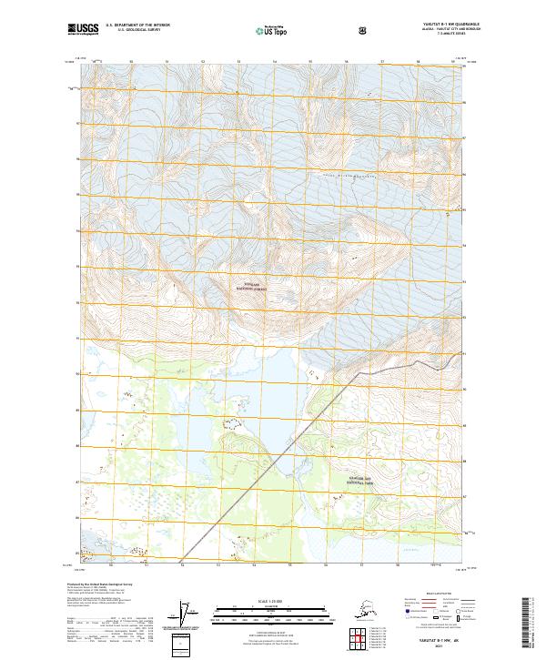 2021 Map of Yakutat B-1 NW, 2021 Print