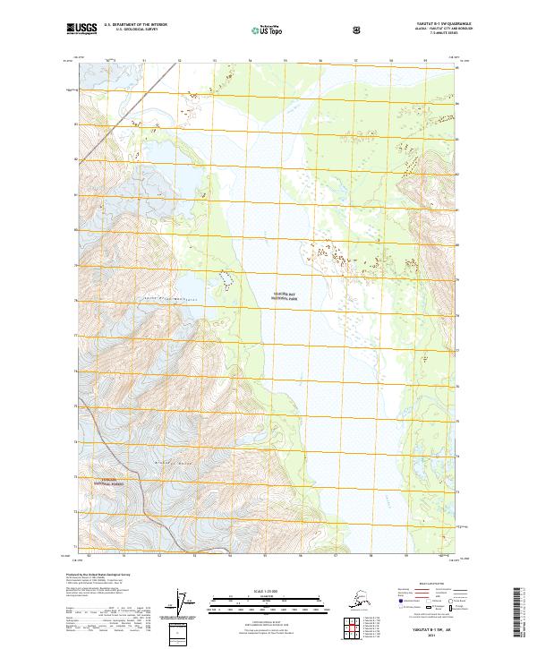 2021 Map of Yakutat B-1 SW, 2021 Print