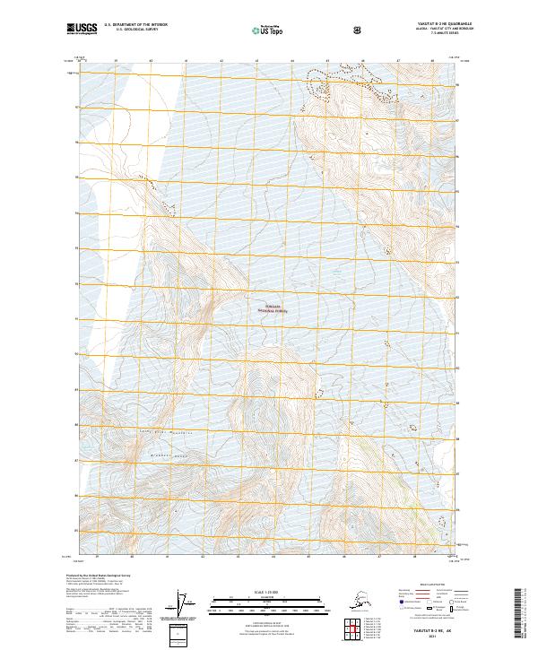 2021 Map of Yakutat B-2 NE, 2021 Print