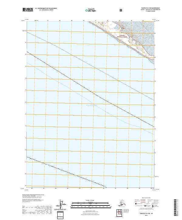 2021 Map of Yakutat B-4 SW, 2021 Print
