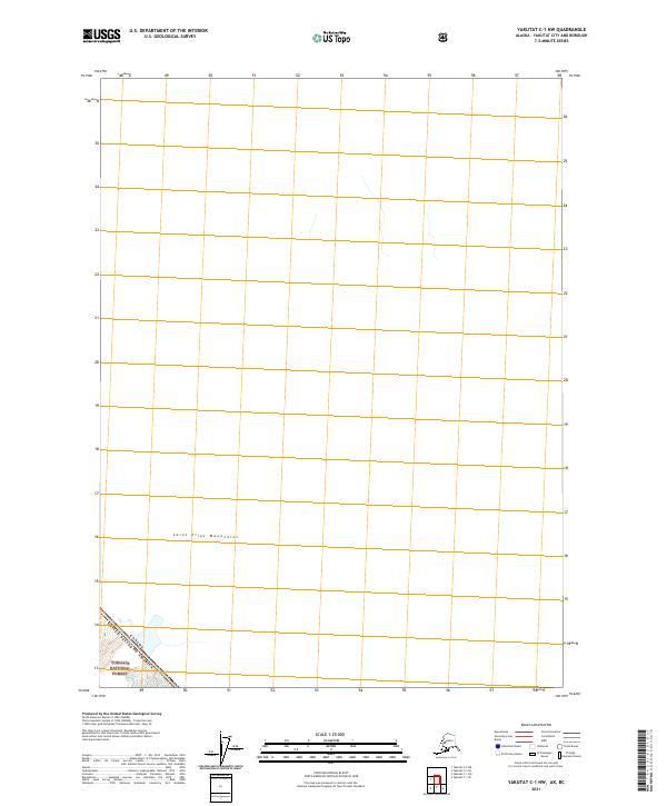 2021 Map of Yakutat C-1 NW, 2021 Print