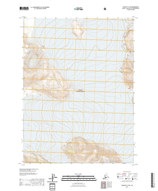 2021 Map of Yakutat C-2 SW, 2021 Print