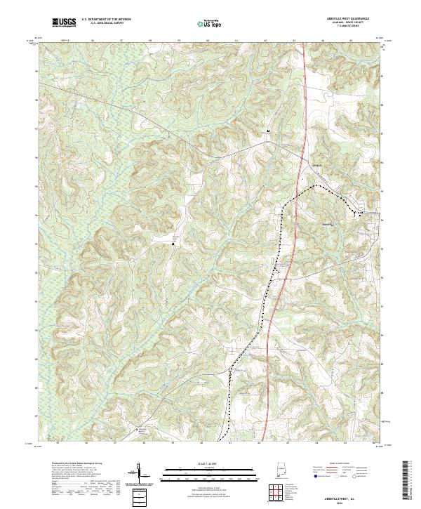 USGS Topographic Map – Abbeville West