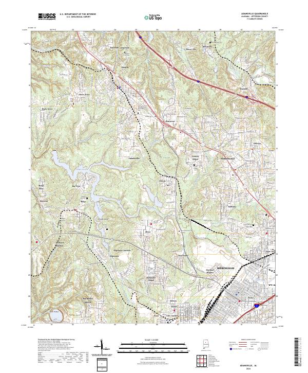 USGS Topographic Map – Adamsville