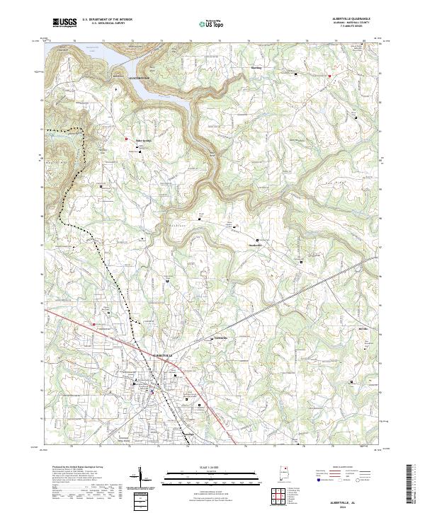 USGS Topographic Map – Albertville