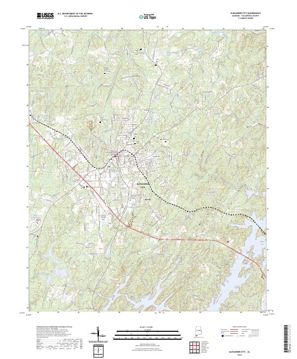 USGS Topographic Map – Alexander City