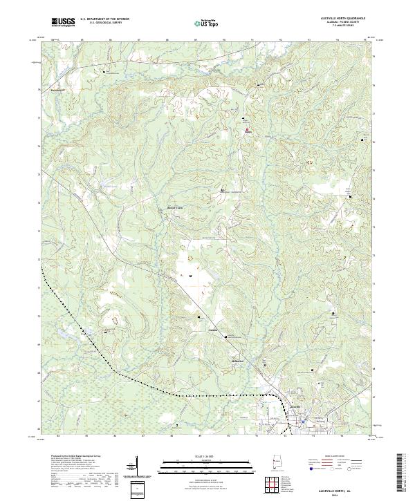 USGS Topographic Map – Aliceville North