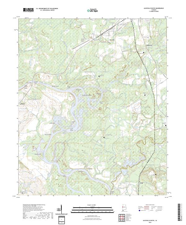USGS Topographic Map – Aliceville South