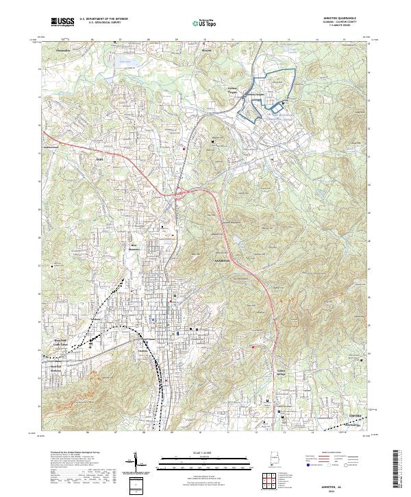 USGS Topographic Map – Anniston