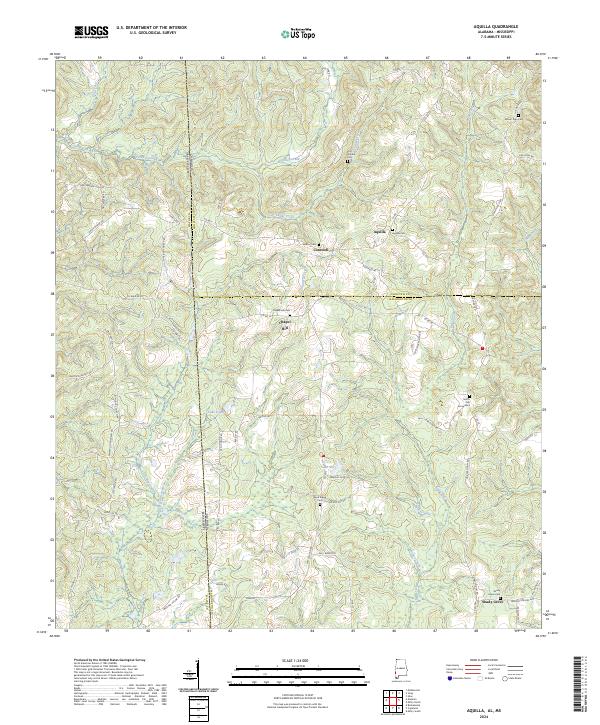 USGS Topographic Map – Aquilla