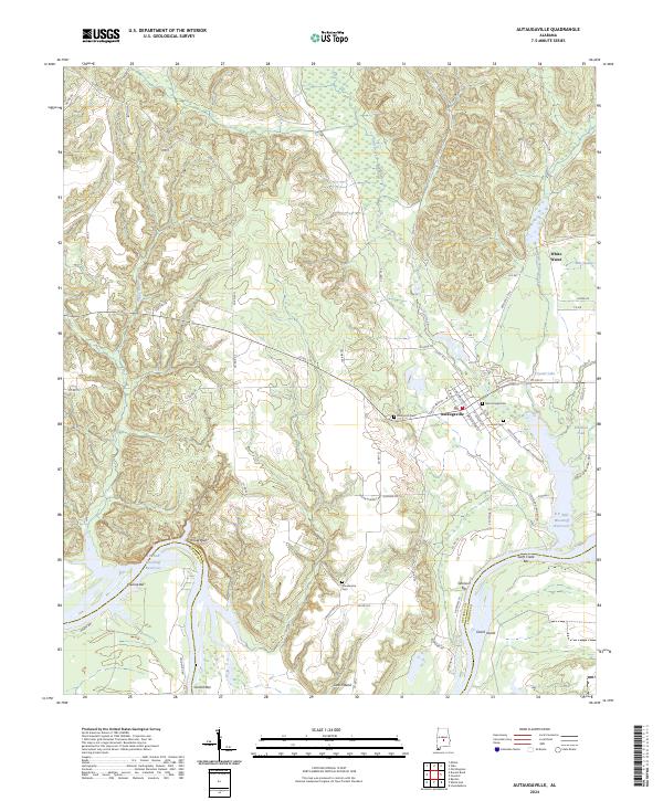 USGS Topographic Map – Autaugaville