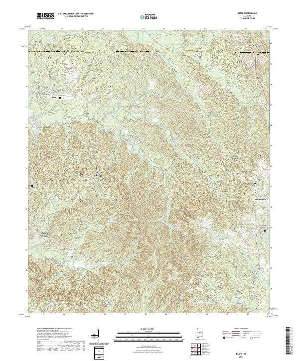 USGS Topographic Map – Bashi
