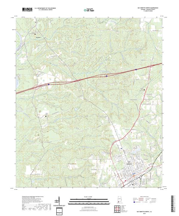 USGS Topographic Map – Bay Minette North