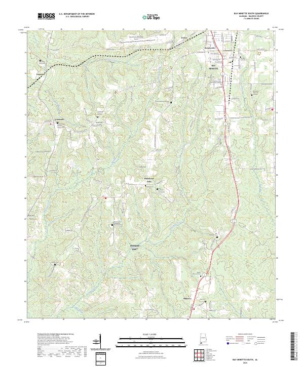 USGS Topographic Map – Bay Minette South