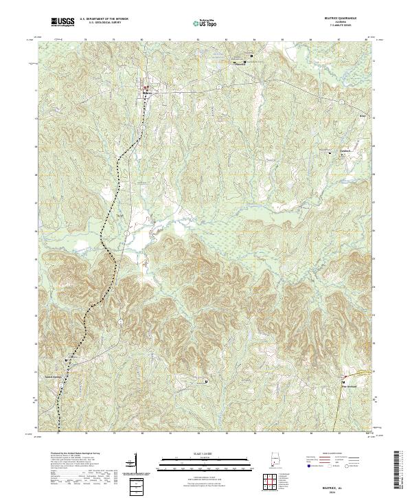 USGS Topographic Map – Beatrice