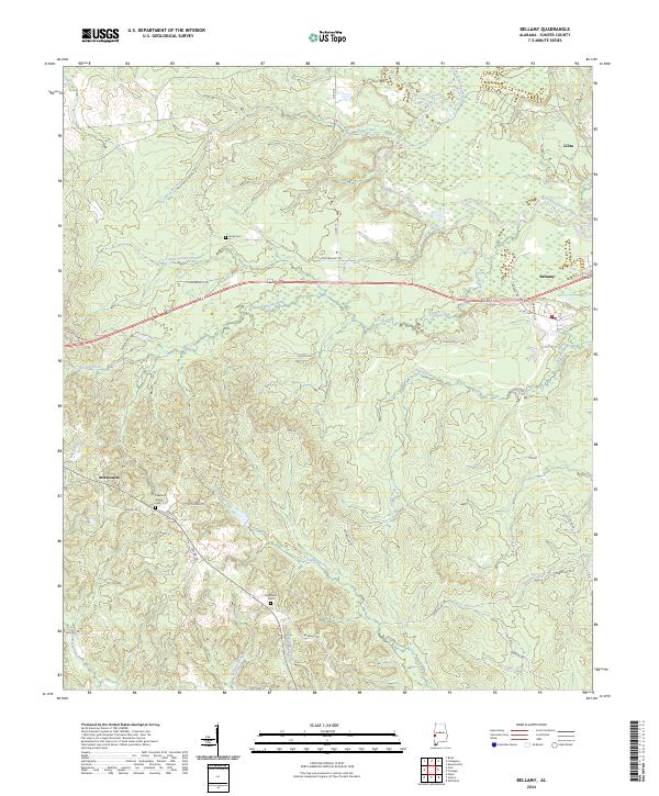 USGS Topographic Map – Bellamy