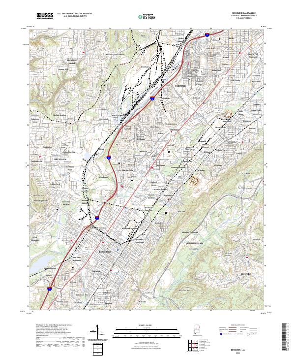 USGS Topographic Map – Bessemer