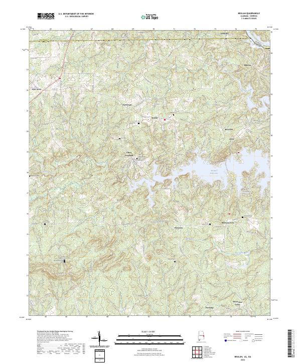 USGS Topographic Map – Beulah