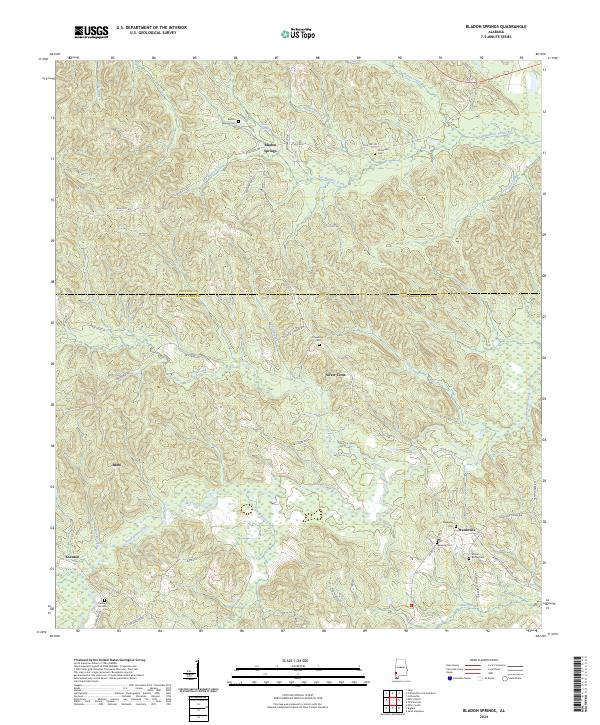 USGS Topographic Map – Bladon Springs