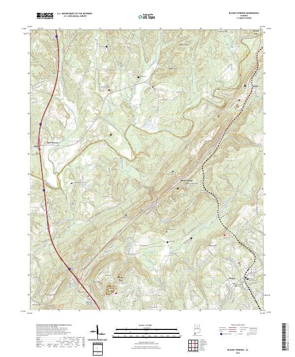 USGS Topographic Map – Blount Springs