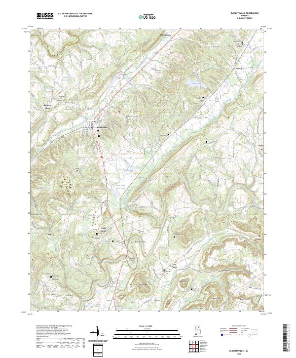 USGS Topographic Map – Blountsville